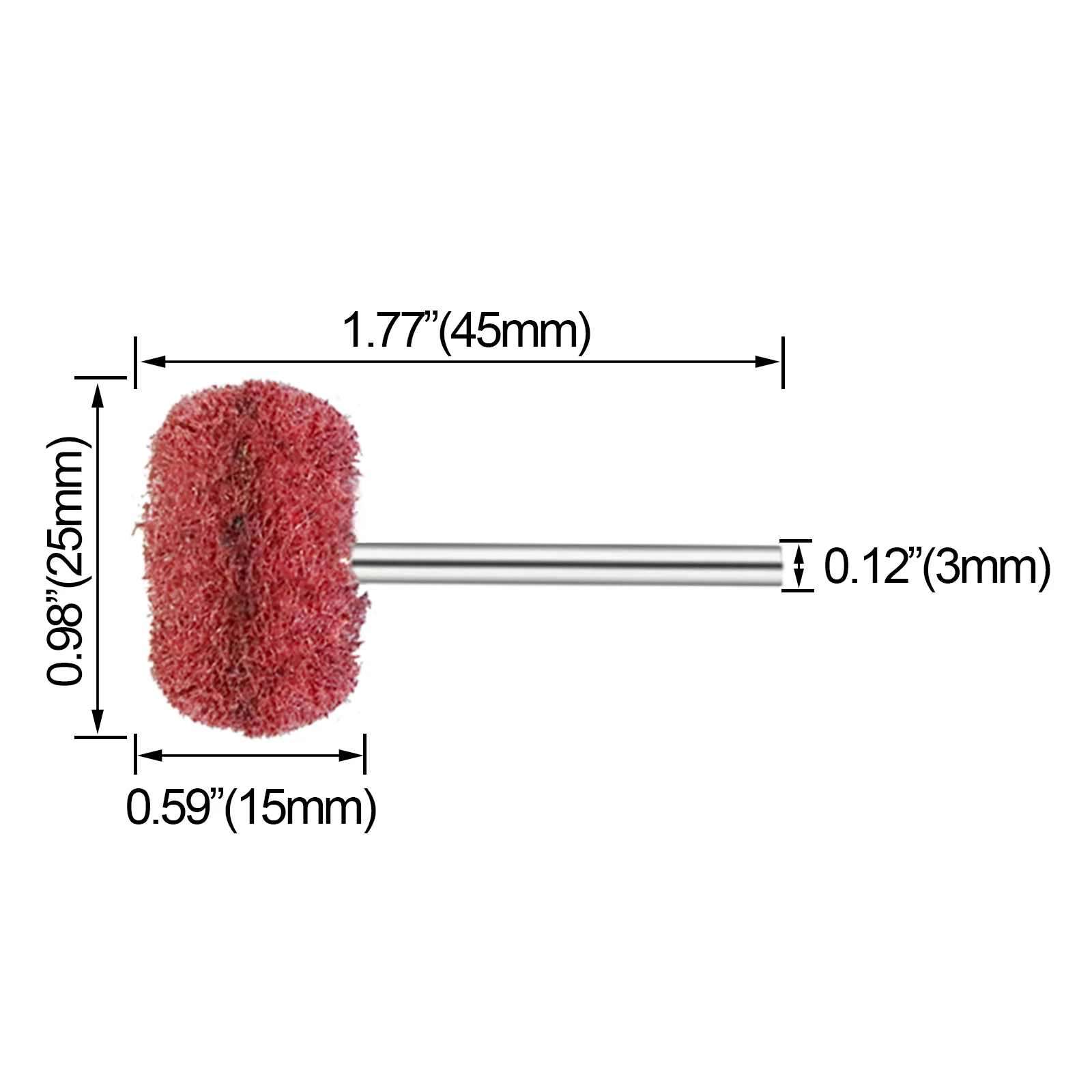 Mini Drill Abrasive Brush 2.35mm/3mm Shank Nylon Buffing Polishing Wheel for Dremel Rotary Tool Accessories Set