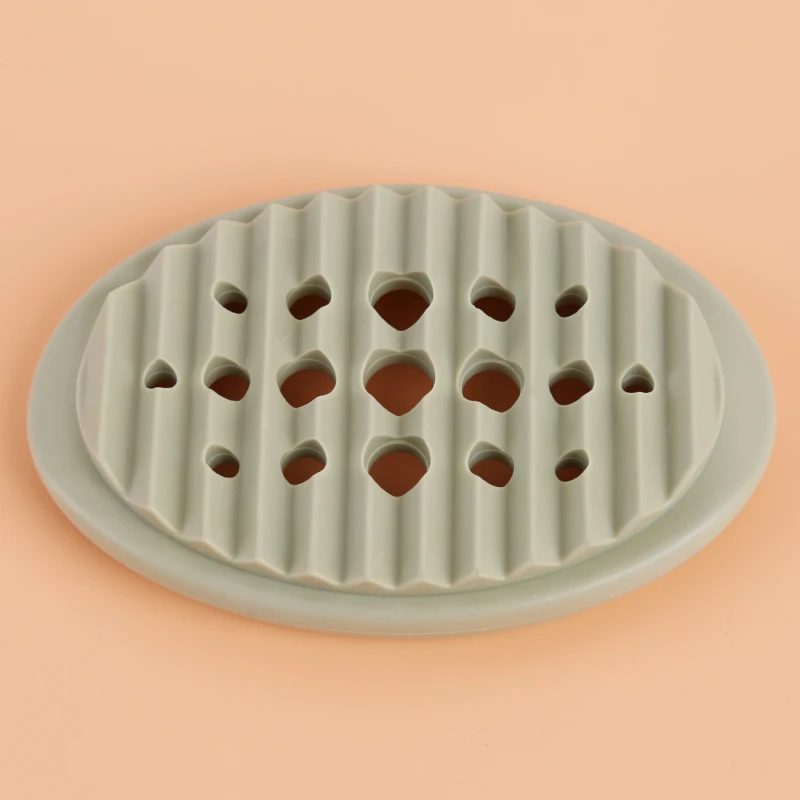 Description Picture 6 of itemBathroom Soap Drain Box Silicone Filter Bathroom Supplies Household Products Convenient Practical Laundry Brush Soap Tray