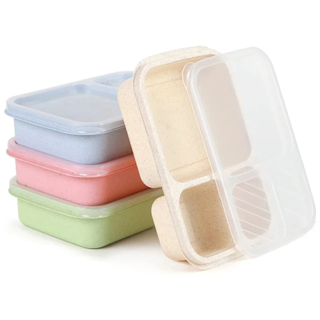 Food Grade Wheat Straw Lunch Box for Kids Leak-Proof with Lid Camping  Picnic Portable Plastic Food Fruit Storage Container Box - AliExpress