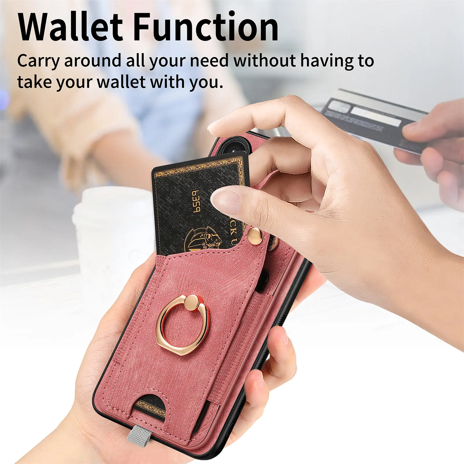 Premium Magnetic Leather Wallet Case - Universal Compatibility
