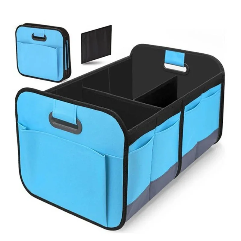 collapsible car trunk storage box, 600d oxford fabric suv organizer with reinforced handles & multiple compartments for vehicle 1 Collapsible Car Trunk Storage Box, 600D Oxford Fabric SUV Organizer with Reinforced Handles & Multiple Compartments for Vehicle 1