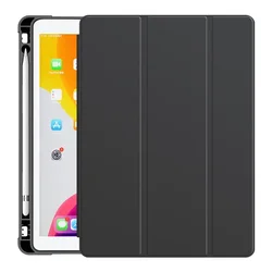 Premium Tablet Case with Pencil Holder and Smart Cover Design for 2025 iPad Air 11 M3 (Black)