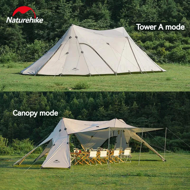 Naturehike Camping Sun Shelter Large 20-30 Persons Glamping Canopy Outdoor 60㎡ Silver Coating Sunscreen Tent Courtyard Party