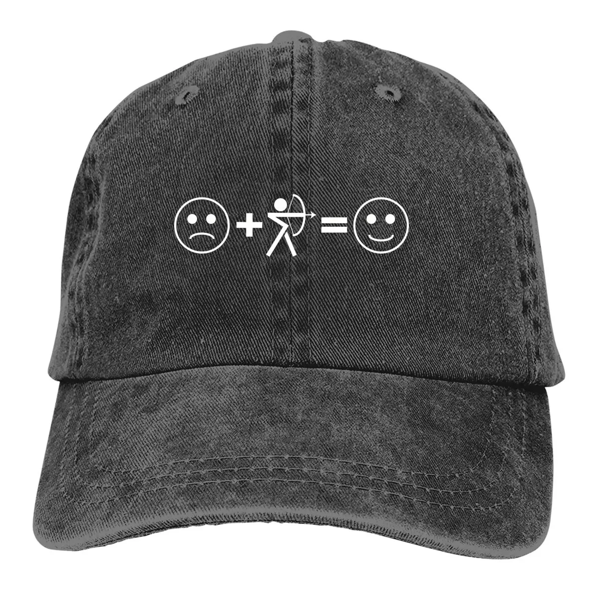 

Sad Face Bow Hunting Happy Baseball Caps Peaked Cap Archery Sun Shade Cowboy Hats for Men Trucker Dad Hat