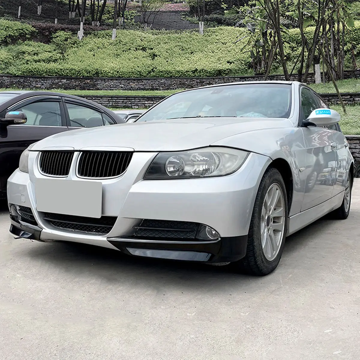 Dla BMW serii 3 E90 E91 Pre 320I 330I 2005-2008 przedni spojler zderzaka kąt dyfuzor Splitter Spoiler Protector czarny błyszczący