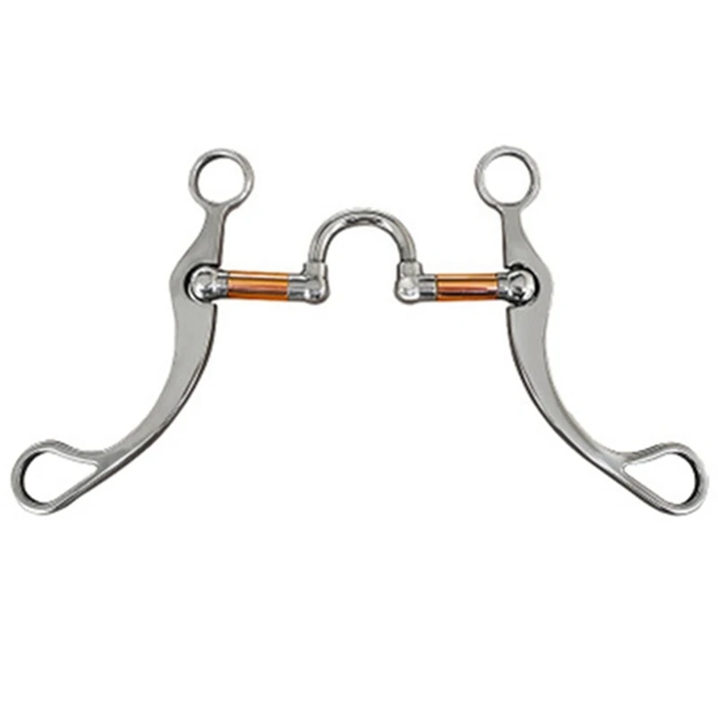 

Stainless Steel Snaffle Bit Horse Bits Western Snaffle Bits Horse Training Equipment For Mouth Training Bit With Copper Port