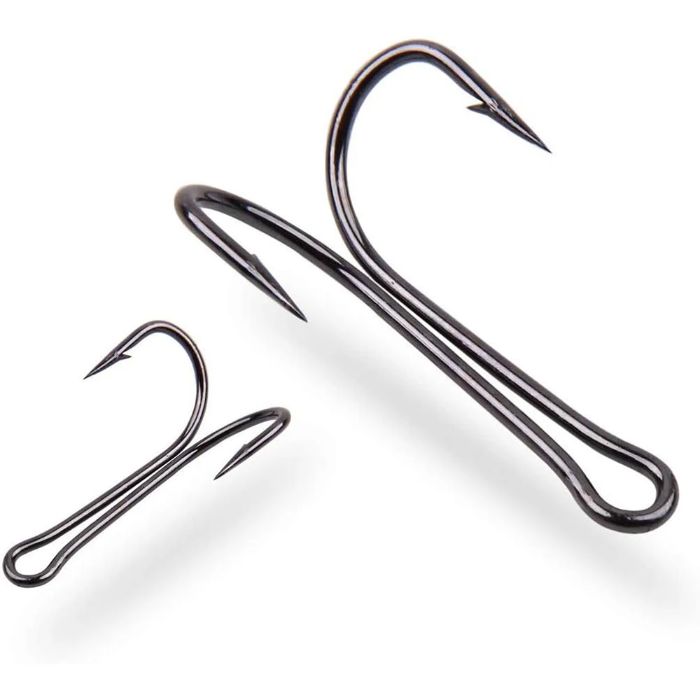 

10pcs 7982 Stainless Steel Double Fishing Hooks Big Strong Sharp Double Fishing Hook Size 4/0 5/0 6/0 7/0 8/0 9/0