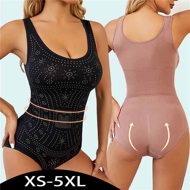 Seamless Bodysuit Shaper Printed Plus Size Shapewear Belly