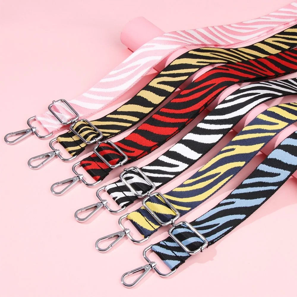 

Hot New Zebra Pattern Bag Strap Women Handbag Belt Wide Shoulder Bag Strap Replacement Adjustable Nylon Bag Accessories
