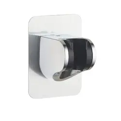 Adjustable Wall-Mounted Showerhead Holder - Punch-Free, Self-Adhesive Bathroom Accessory (Silver G805)
