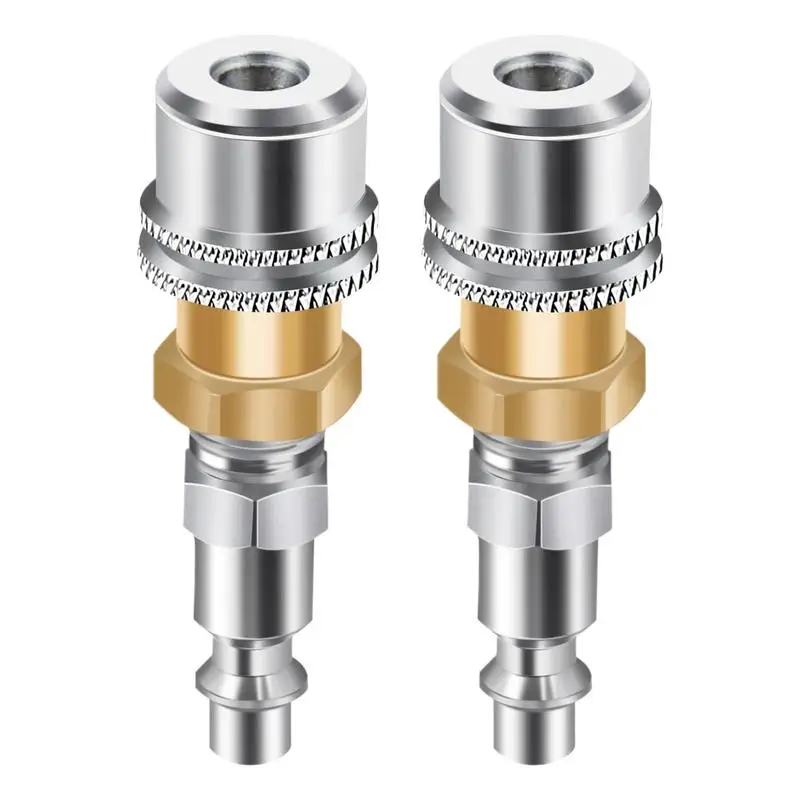 2Pcs 1/4 "Fnpt Lock On Air Chuck Compressore D'Aria A Flusso Chiuso Gonfiatore Per Pneumatici Mandrino Per Pneumatici Strumento Di Gonfiaggio Per Pneu