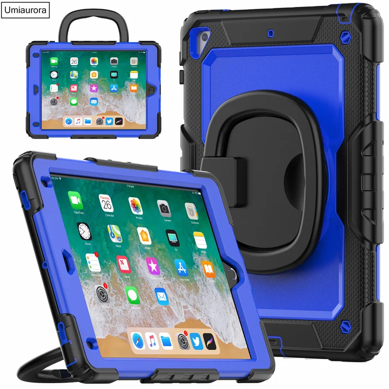 Heavy Duty Rugged Tablet Case with Handle and Stand - Shockproof Cover