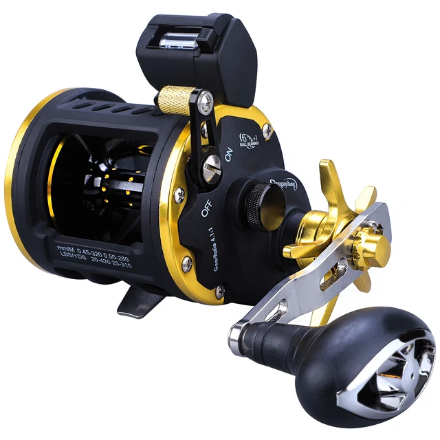Sougayilang Strong Trolling Fishing Reel Left Hand Right Hand Saltwater Sea Fishing  Reel Powerful Bait Casting