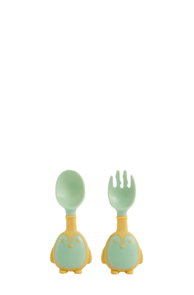 

[KUB Keubi the same model] Children's penguin bending spork baby training practice spork tableware