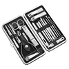 Home Nail Clipper Set of 18 Pieces Large Size Dead Skin Pliers Diagonal to Remove Dead Skin Small Eyebrow Clipper Leather Sleeve 6