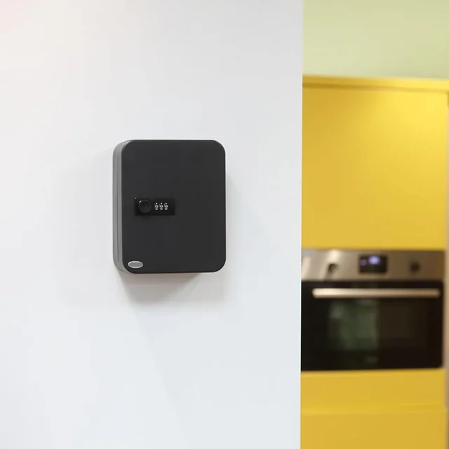 Combination Key Cabinet 20 Key Hooks Key Box Wall Mounted with Key/Code Lock Locking Key Organizer Key Cabinet Security Lock Box 3