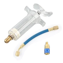

Car Air Conditioning Oil/Dye Injector 30Ml 1 Oz With Low Side Quick Coupler Adapter 1/4 SAE X4T7 Compressor Tool Car Accessories