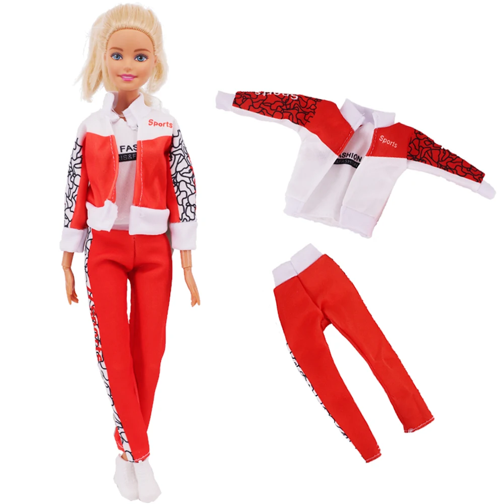 Pop Doll Clothes Sportswear Outfit Dress Fashion Coat Hoodie Top Pants Hats Clothing For Barbis&BJD Doll Accessories Girl`s Toy 6