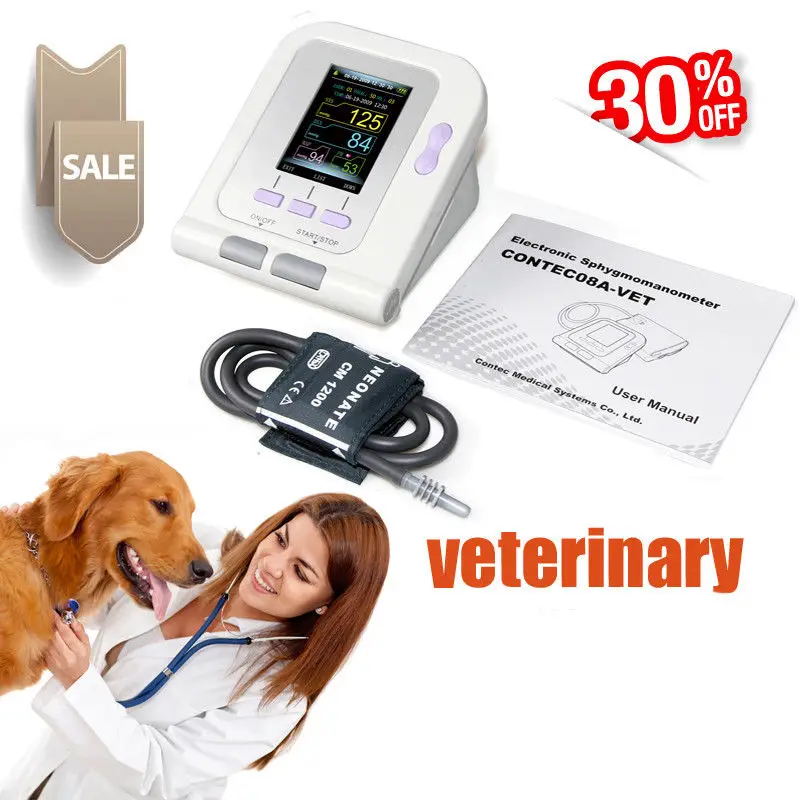 CONTEC08A-VET Digital Veterinary Blood Pressure Monitor NIBP Cuff Dog/Cat/Pets Animal Care