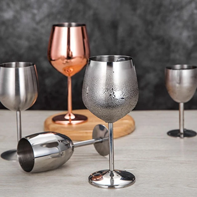 Wine Glasses Stainless Steel Red Wine Goblets Copper Plated Wine Glass  Juice Drink Champagne Goblet Party Barware Kitchen Tools - AliExpress