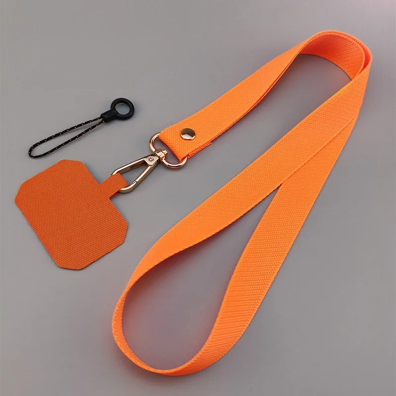 Durable Solid Color Phone Lanyard with Anti-Lost Pendant