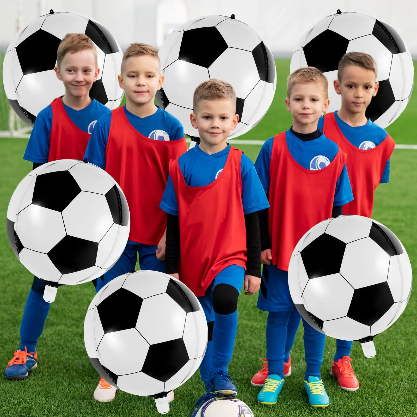 Fußballballons, 55,9 cm, 4D, runde Kugel, Fußball, Helium, Globo, Kinder-Fußballfans, Sport, Jungen, Fußball, Geburtstag, Party, Dekoration, Zubehör – Detail 7
