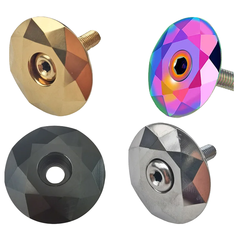 Mtb Bicycle Top Tube Cap Screw Headset Cover Stem Mountain Bike Parts Headset Cap Distanziatori In Lega Di Alluminio