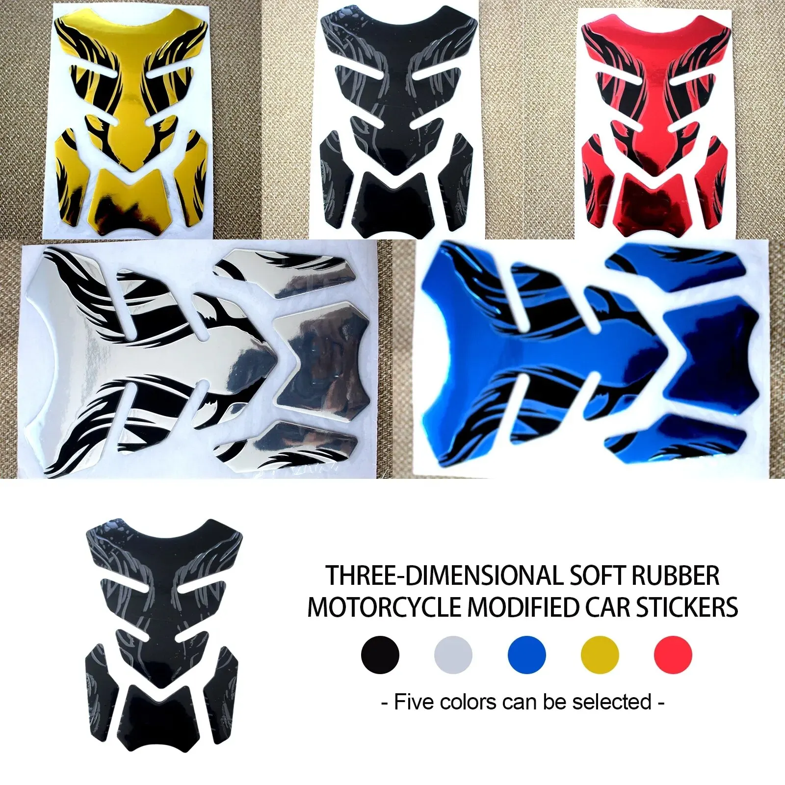 Motorcycle Flame Design 3D Tankpad Protector and Decoration Sticker