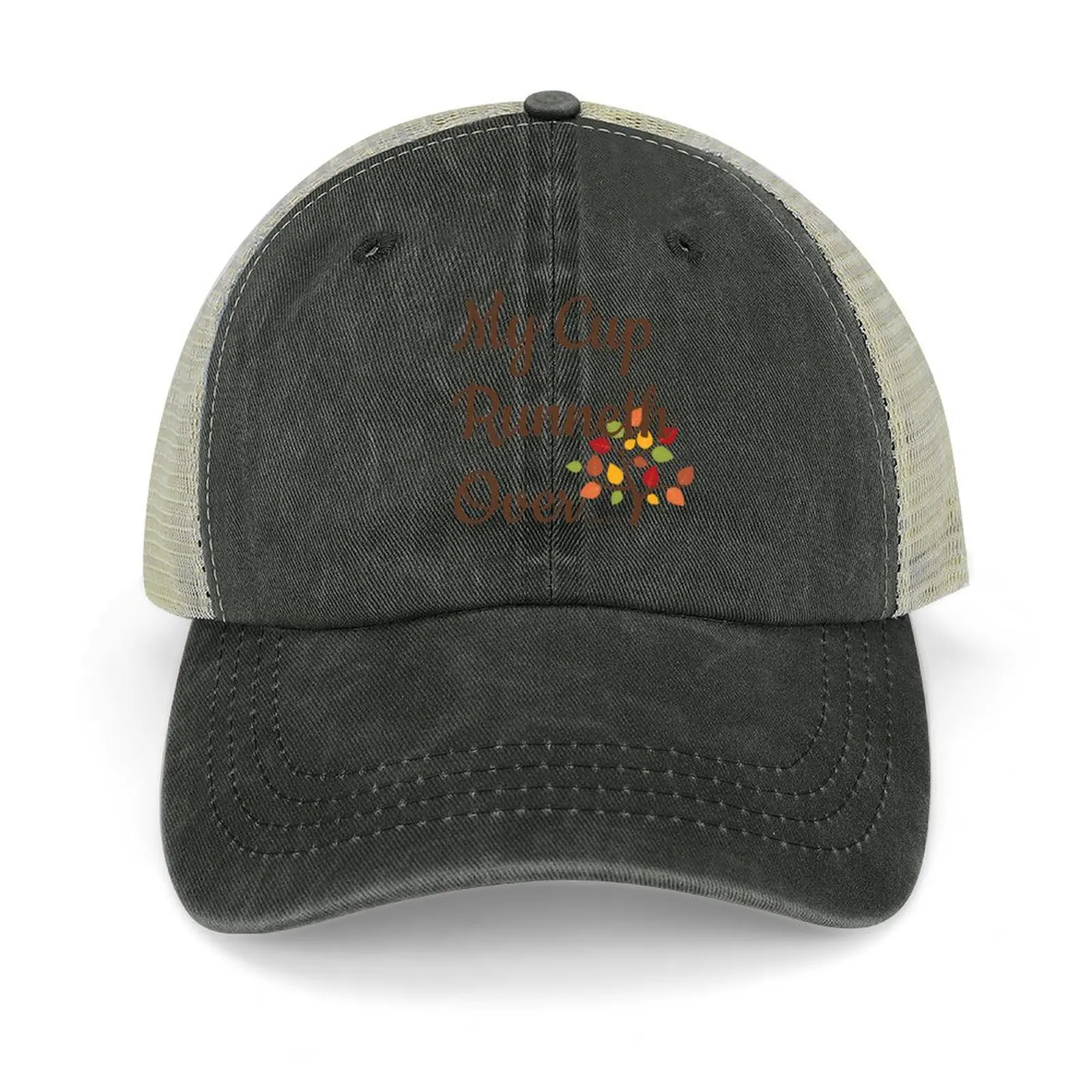 

My Cup Runneth Over Psalm 23:5 Tree Cowboy Hat Hat Man Luxury New Hat Caps For Men Women's