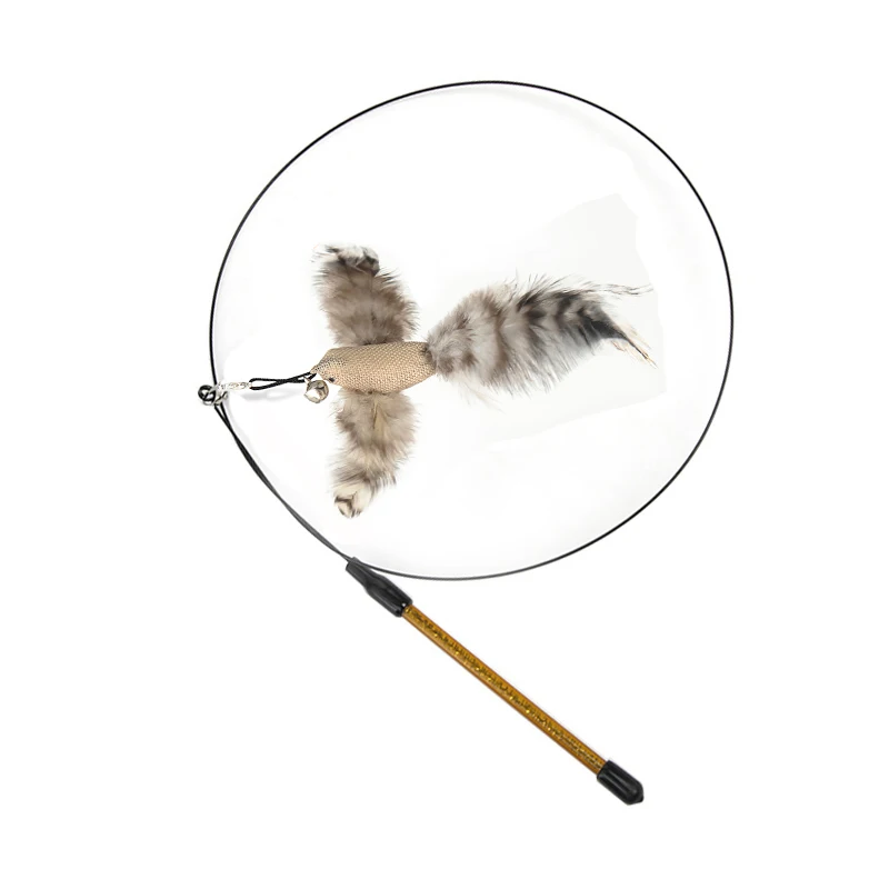 Simulation Bird Interactive Cat Stick Toy with Suction Cup Funny Feather Bird for Kitten Play Chase Exercise Cat Toy Supplies 