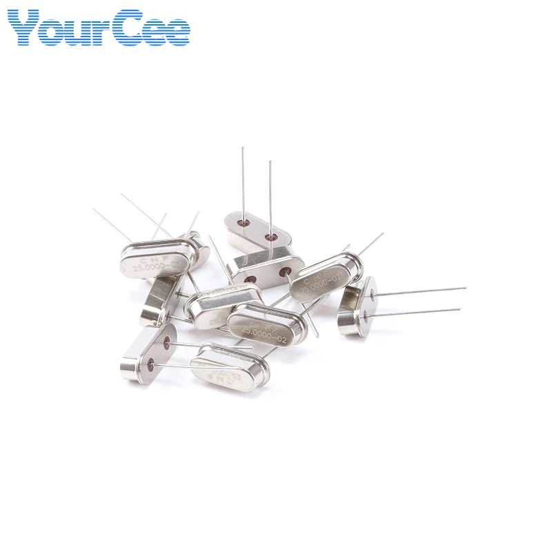 20pcs 25MHz Crystal Oscillator Quartz Resonator HC-49S 25 MHz 25.000M Hz 25.000MHZ crystal oscillator quartz resonator