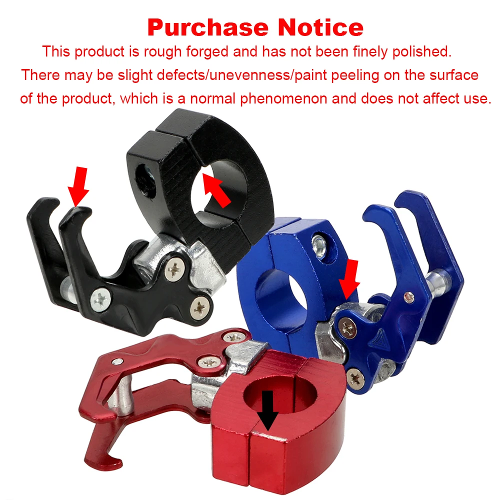 Motorcycle Helmet Holder Helmet Claw Hook Motorcycle Holder For Bike bicycle Storage Bag Aluminum Clips Luggage Hanger Moto Fasteners On Handlebar 22mm