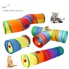 340g Rainbow Cat Toy Tunnel Playground Cats Scratching Running Interactive Teaser Toy Kittens Adult Cats 2