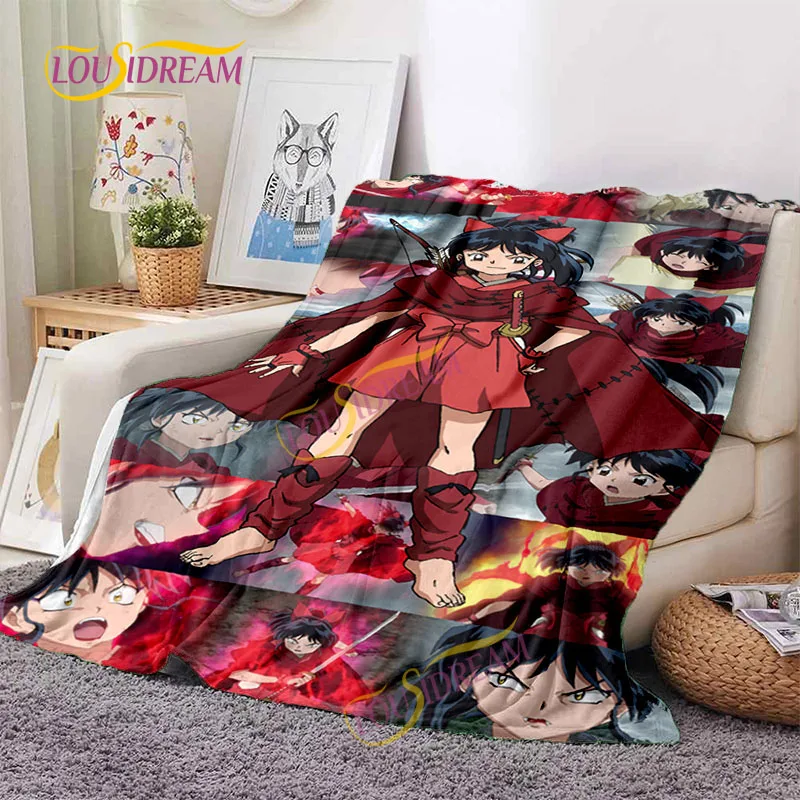 

Inuyasha blanket Ultra Soft Flannel Fluffy Blanket Home Office picnic mat Blanket Living room sofa bed warm children blanket
