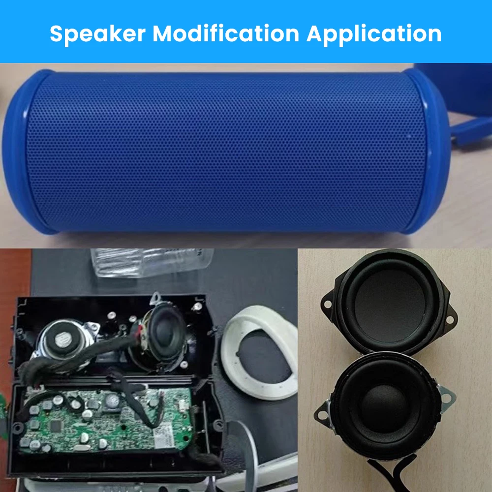 AIYIMA 2Pcs 1.5 Inch Portable Audio Full Range Speaker 8 Ohm 5-10W 40MM Cross Feet Subwoofer DIY Bluetooth Speakers Home Theater