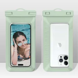 Universal Extra - Large Waterproof Phone Pouch and Underwater Dry Bag (Light green)