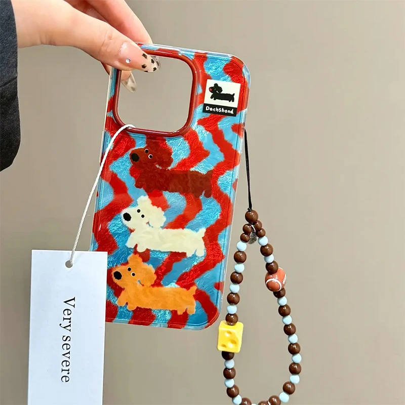 รูปสินค้า เคสลายสุนัขน่ารัก ป้องกันตก Iphone 16/15/14/13/12/11 Pro Max Plus Mini