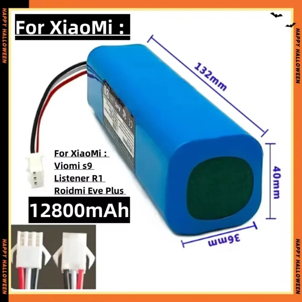 vacuum cleaner battery 12800mAh Rechargeable Li-ion Battery for XiaoMi Lydsto R1 Viomi S9 Roidmi Eve Plus Robot Vacuum Cleaner Battery Pack