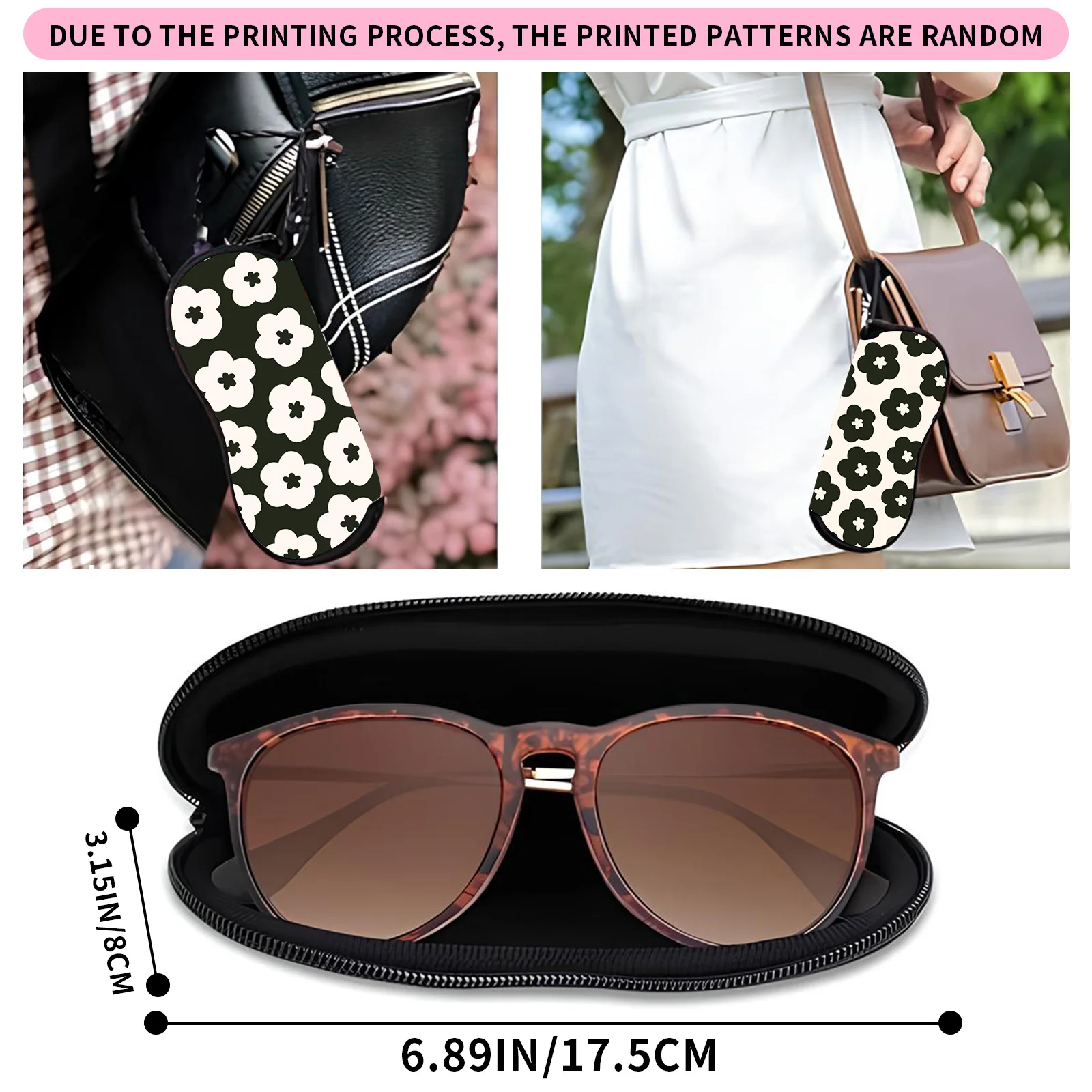 1Pcs Soft Sunglasses Case Neoprene Zipper Glasses Pouch Portable Eyeglasses Ba