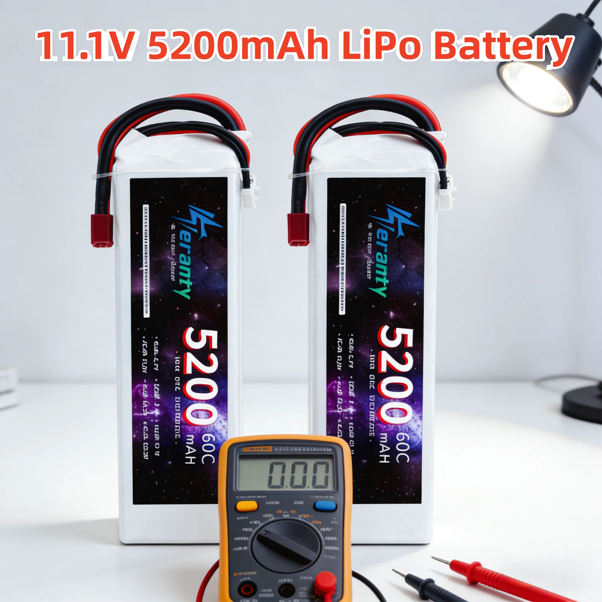 Batterie LiPo 3S 11,1V 2200mAh 25C pour Drone RC - Lot de 1 ou 2