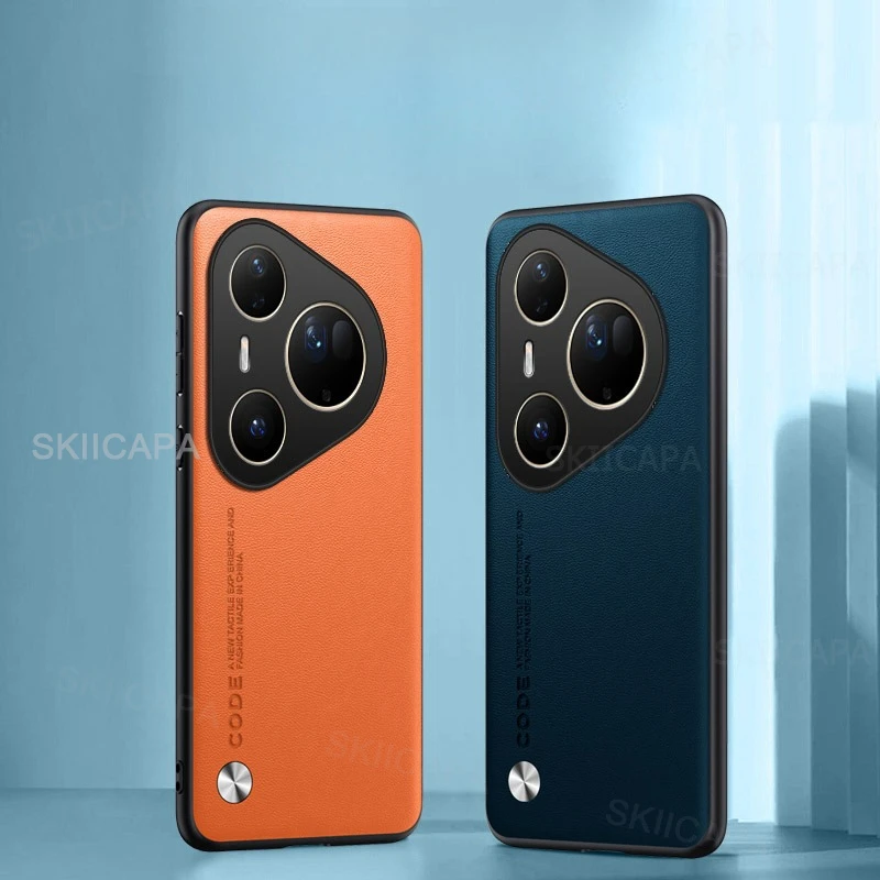 Elegant Leather and Matte Silicone Phone Case with Soft Bumper Cover