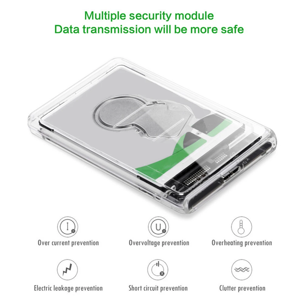  2.5 ġ HDD SSD ̽ ڽ, SATA-USB 3.0 ϵ ̺ Ŭ
