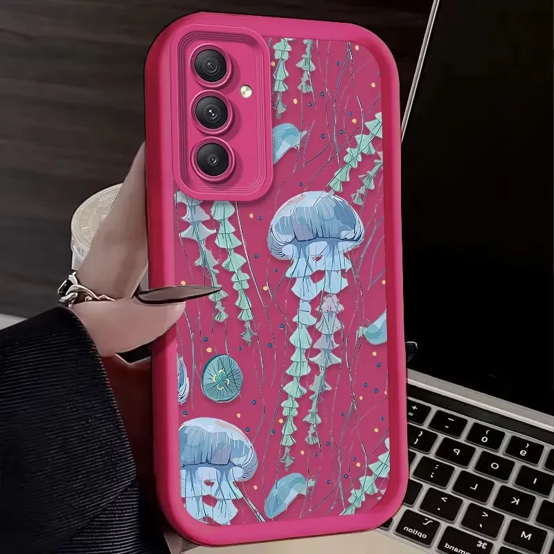 Luxury Blue Pink Jellyfish Phone Case Cover