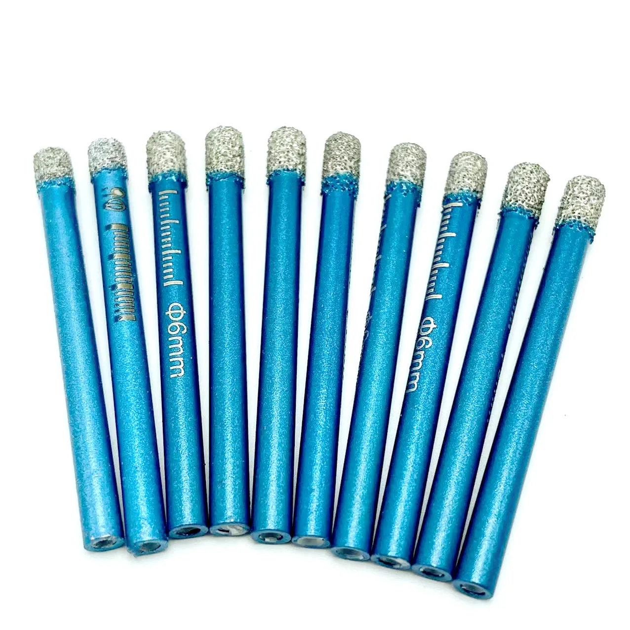 5PCS/set 10pcs/set 6mm Round Shank Diamond Dry Drilling Ceramic Tile Granite Glass Marble Vacuum Brazed Drill Bits Core Bits Set bgtec 1pc water sink dill core bits triangle shank ceramic marble granite tile countertop diamond drilling crowns dia40 45 50mm