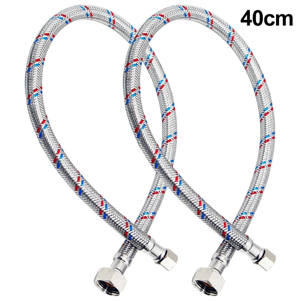

DIY Installation Stainless Steel Faucet Water Supply Lines 2Pack 16in Rust Proof Easy to Install NSF & cUPC Certified
