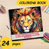 Mandala Animal Art Coloring Book 24 Page Gift For Adult Picture Book Birthday Party Relieve Stress Kill Time Graffiti Painting 1