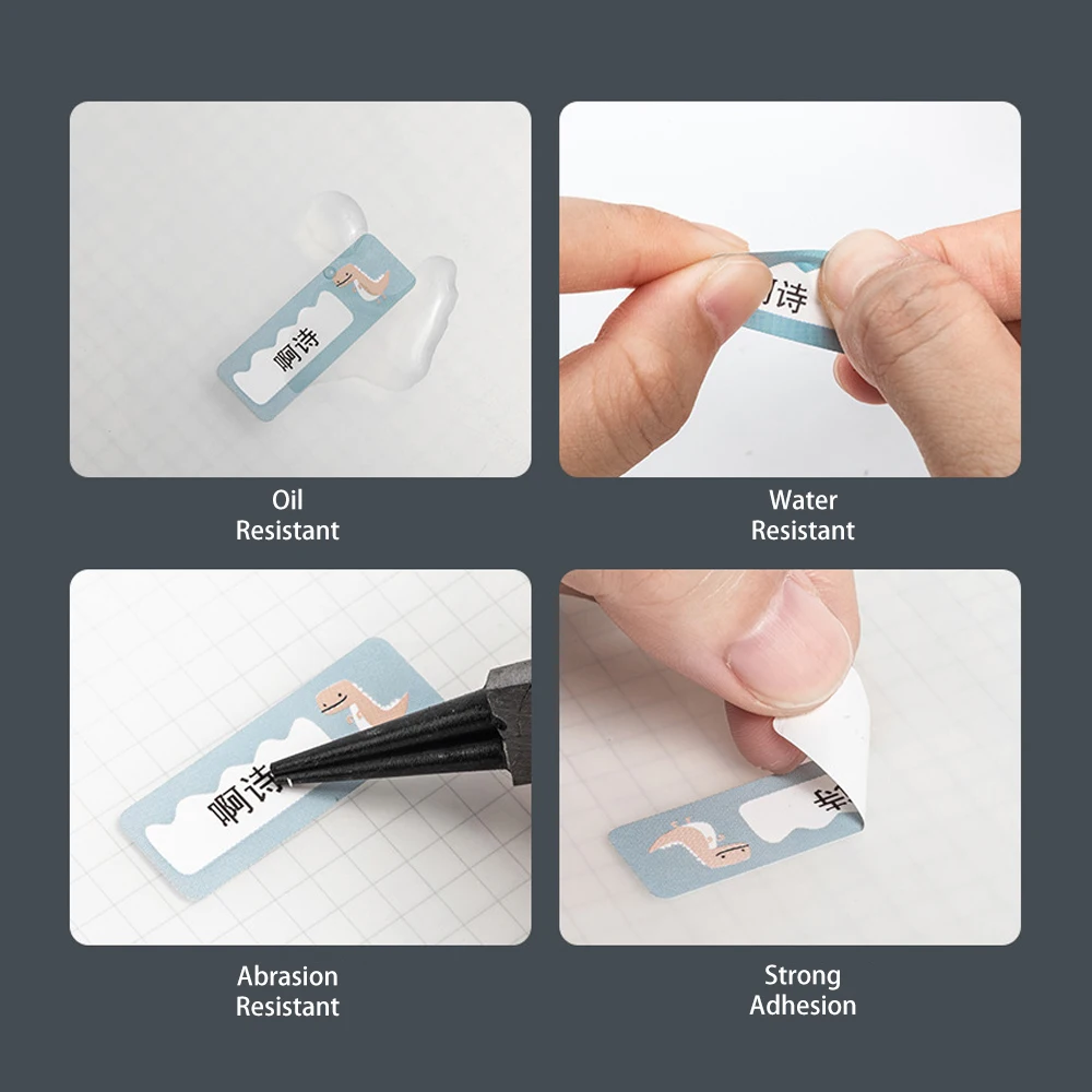 자체 접착 라벨지 사각형 원형 흰색 투명 색상 라벨 M110 M200 M120 라벨 프린터 스티커용