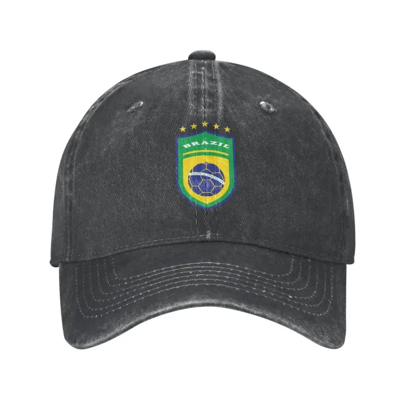 

Punk Unisex Cotton Flag Of Brazil Football Baseball Cap Adult Brazilian Proud Adjustable Dad Hat Women Men Sports