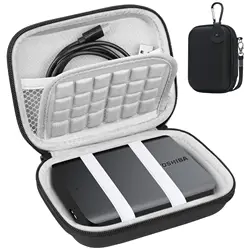 Portable External Hard Drive Protective Carrying Case (Black Grey)