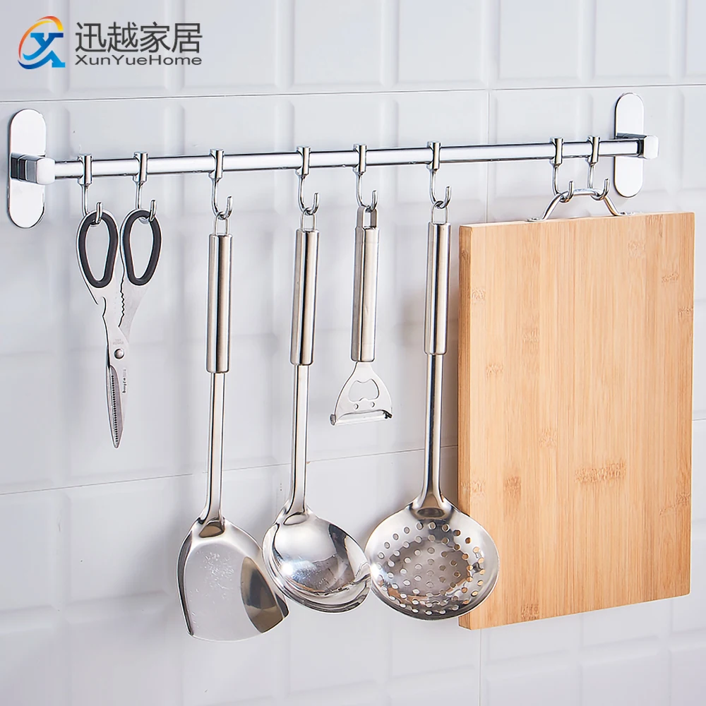 Stainless Steel Wall Hooks Coat Hanger Round/square Base Robe Hook Towel  Holder For Kitchen Bathroom Behind The Door - Robe Hooks - AliExpress